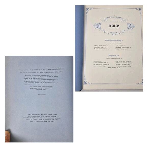 The Lerner & Loewe Song Book Hardcover My Fair Lady Brigadoon Camelot Gigi 1962 - Picture 7 of 11